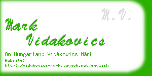 mark vidakovics business card